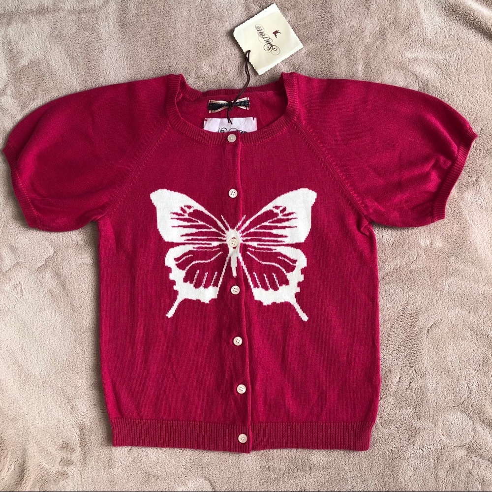 NEW! Saurette Girls Cotton Cardigan . Size 6/7